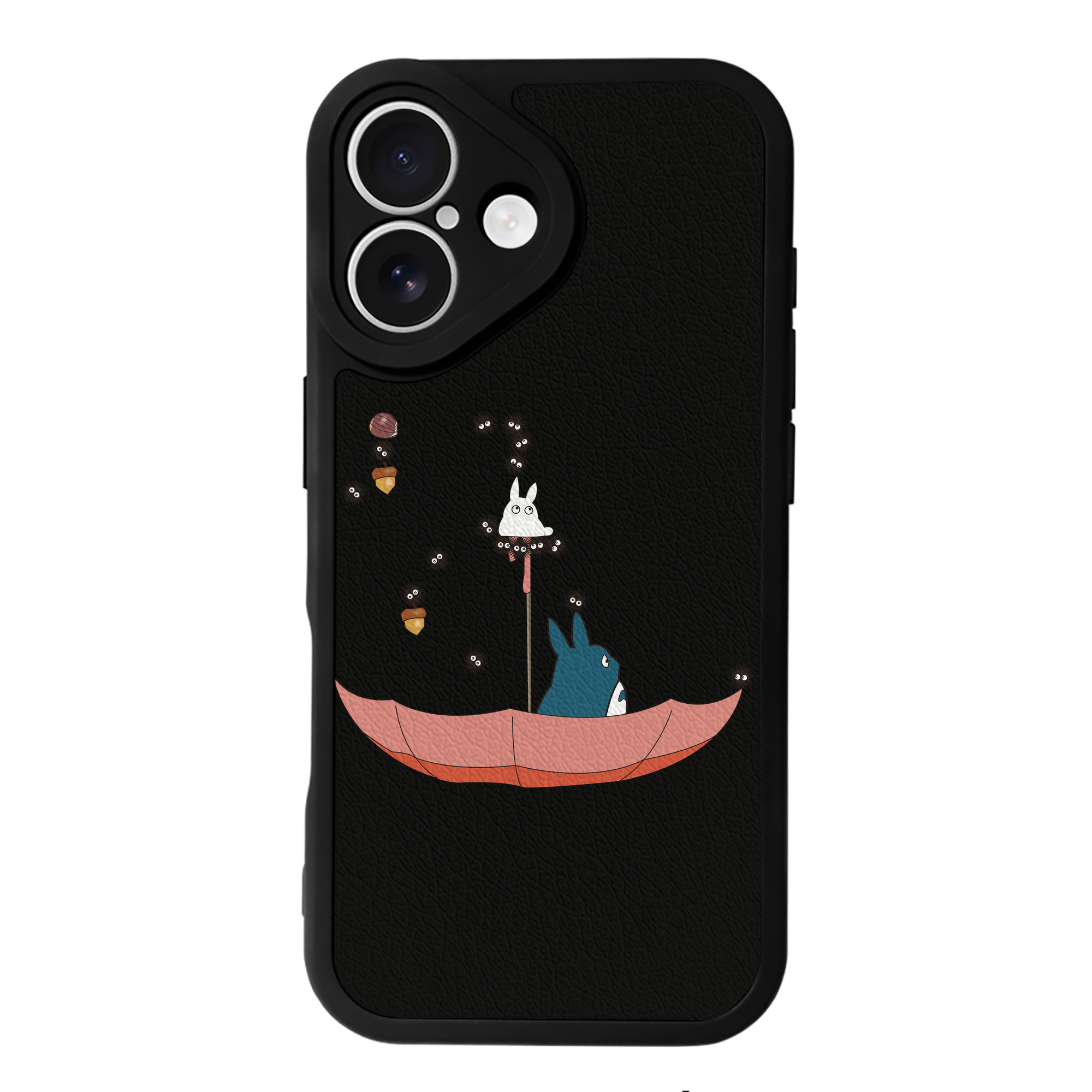 （画像用） となりのトトロ 草壁メイ 草壁サツキ My Neighbor Totoro Satsuki Kusakabe Mei Kusakabe 【iPhone 16シリーズ対応】シリコンスマホケース（レザー調） 材質：シリコン